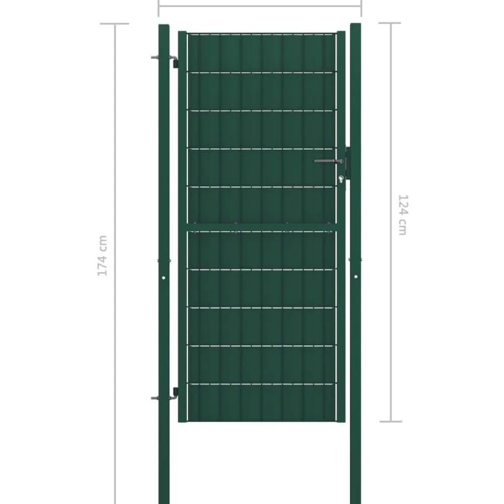 FinePRICE Pihaportti teräs 100x124cm vihreä