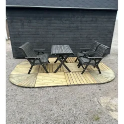 Best Tammiston puu Pihaterassi, pyöreät kulmat, painekyllästetty mänty, vihreä, II-laatu, eri kokoja
