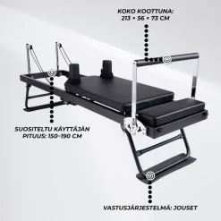 Nordcore Pilates Reformer Taitettava, sis. pilateslaatikko
