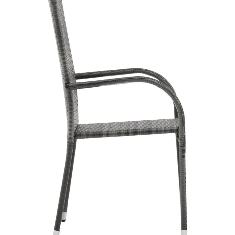 Discount FinePRICE Pinottavat ulkotuolit 6 kpl harmaa polyrottinki
