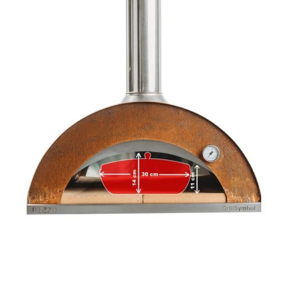 Discount GrillSymbol Pizzauuni Pizzo Inox, 80x81x96cm