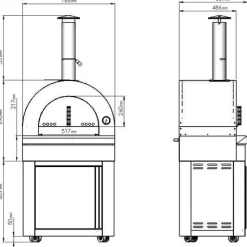 Hot Myoutdoorkitchen Pizzauuni Classic Line Stainless Naples, puulämmitteinen, rst
