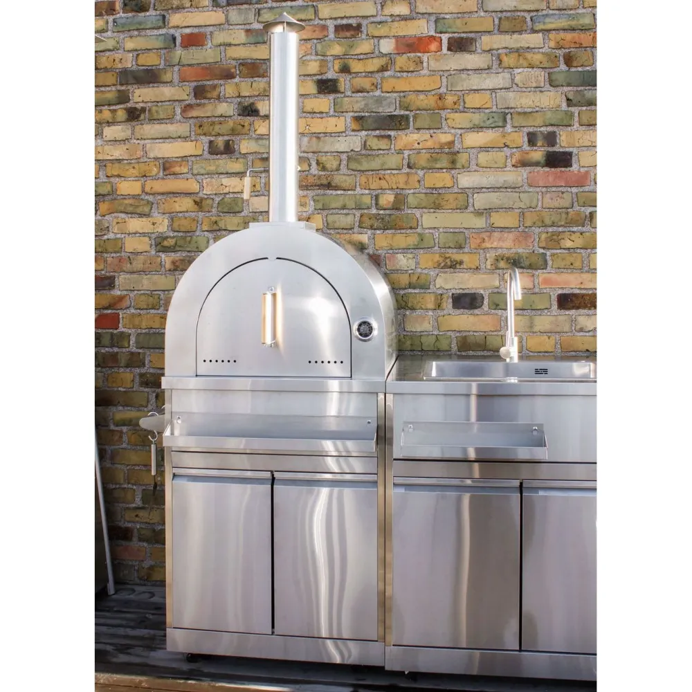 Hot Myoutdoorkitchen Pizzauuni Inox Range, puulämmitteinen, rst