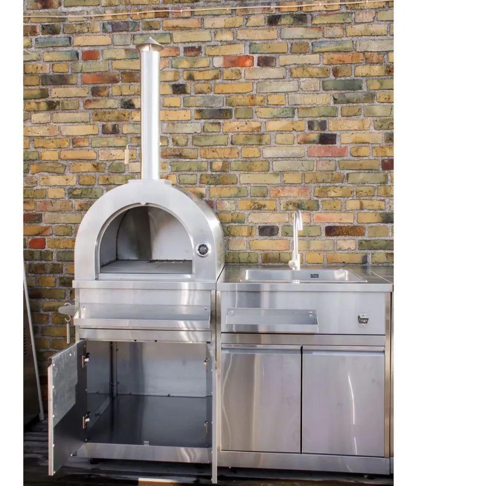 Hot Myoutdoorkitchen Pizzauuni Inox Range, puulämmitteinen, rst