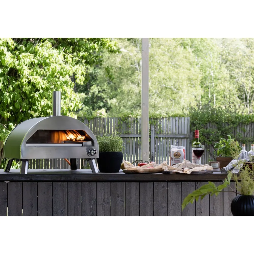 Best Venture Home Pizzauuni Kerang, kaasulämmitteinen, hopea