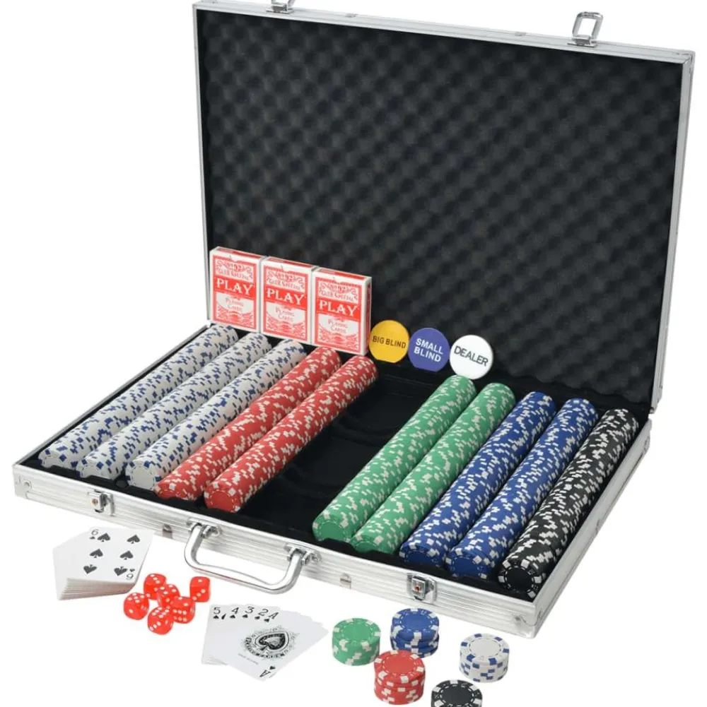 New FinePRICE Pokerisarja 1000 pelimerkkiä alumiini