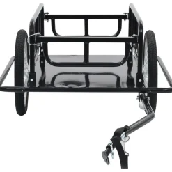New FinePRICE Polkupyörän peräkärry, teräs,  130x73x48.5cm, musta