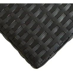 FinePRICE Polyrottinkinen musta puutarhapenkki 80 cm