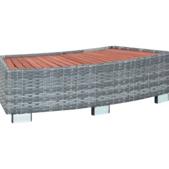 Sale FinePRICE Porealtaan porras harmaa polyrottinki 92x45x25 cm