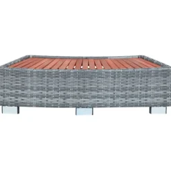Sale FinePRICE Porealtaan porras harmaa polyrottinki 92x45x25 cm
