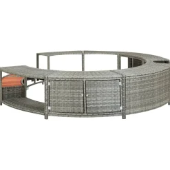 Clearance FinePRICE Porealtaan reunus harmaa polyrottinki