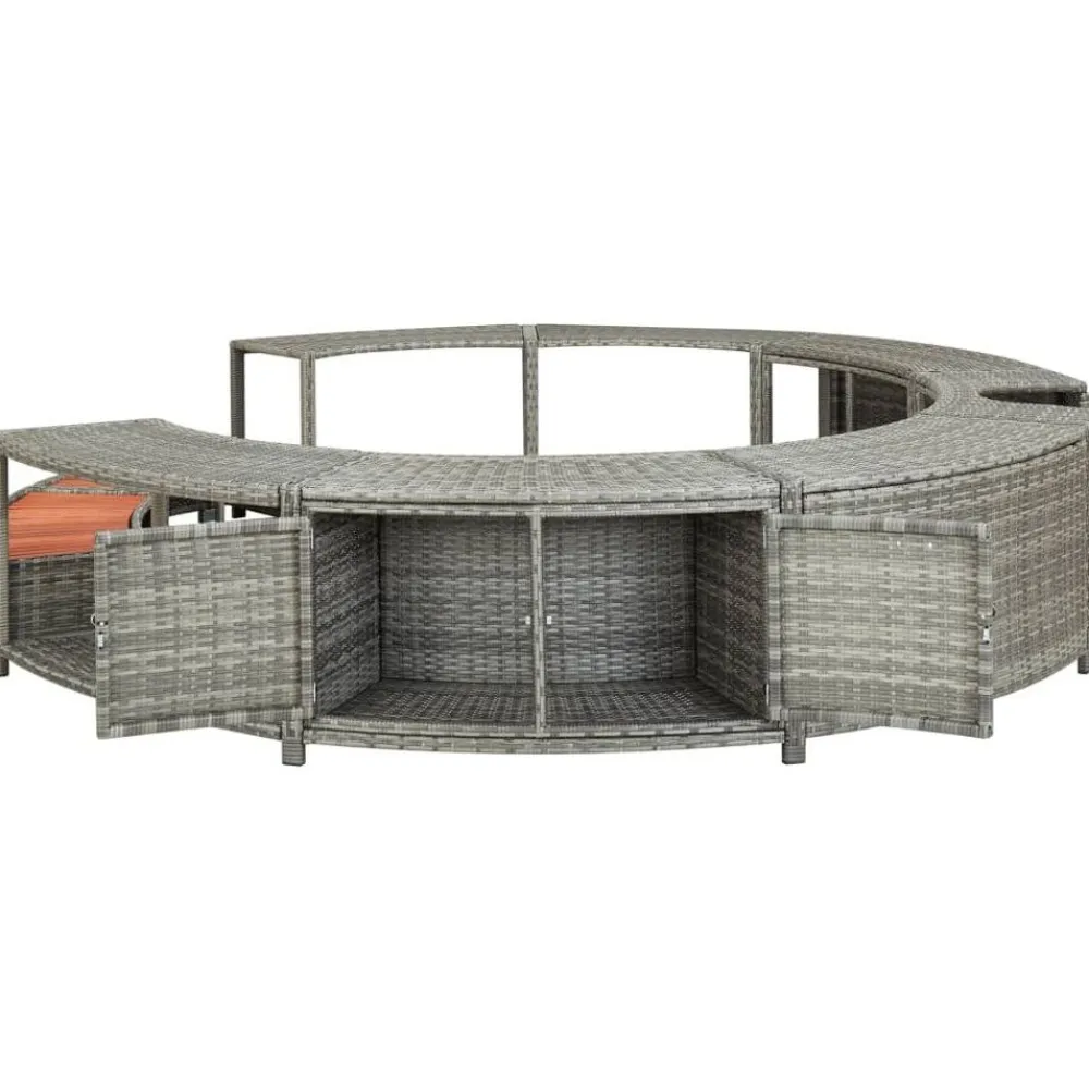 Clearance FinePRICE Porealtaan reunus harmaa polyrottinki