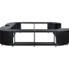 Outlet FinePRICE Porealtaan reunus neliö musta 268x268x55 cm polyrottinki