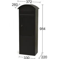 Clearance Habo Postilaatikko 9445b musta
