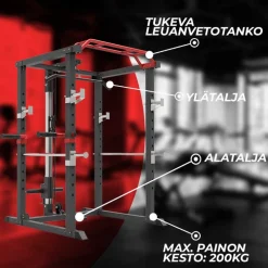 Outlet Nordcore Power Rack kyykkyhäkki Core 110x140x220 cm