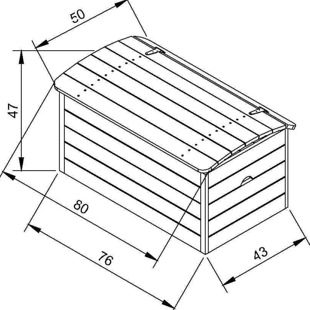 Sale Timbela Puinen lelulaatikko M034-1, 80x50x47cm