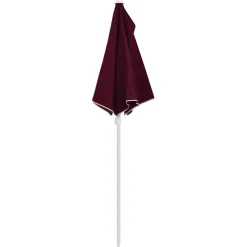 Outlet FinePRICE Puoliaurinkovarjo tangolla 180x90 cm viininpunainen