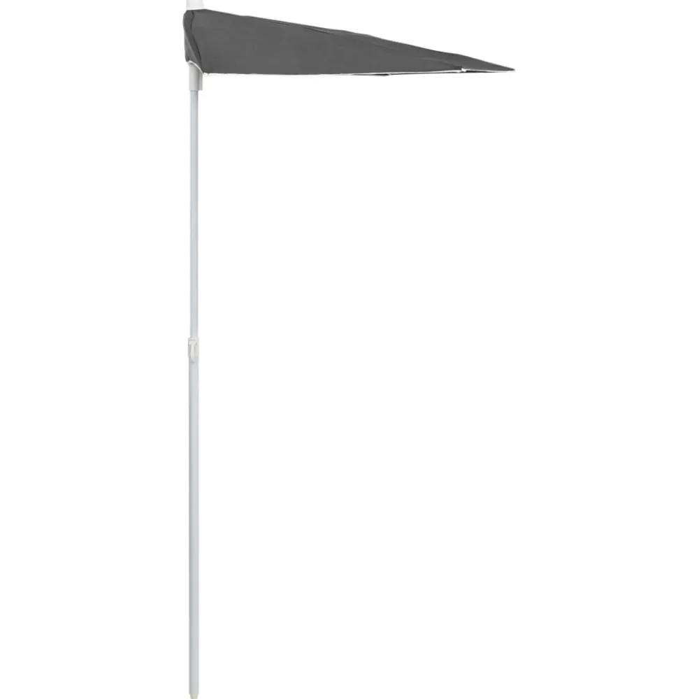 Best FinePRICE Puoliaurinkovarjo tangolla 180x90 cm antrasiitti