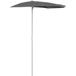 Best FinePRICE Puoliaurinkovarjo tangolla 180x90 cm antrasiitti