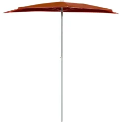 Sale FinePRICE Puoliaurinkovarjo tangolla 180x90 cm terrakotta
