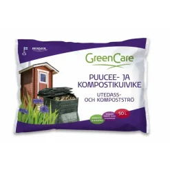 GreenCare Puucee- ja kompostikuivike , 75 säkkiä x 50 litraa/lava, 3750 litraa