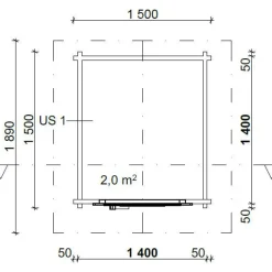 New LP Garden Puucee T2, 2m², harjakatto