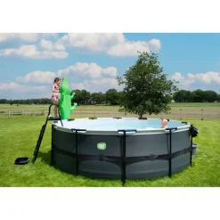 Best Exit Puukuvioitu uima-allas , ø360 x 122 cm, hiekkasuodatinpumpulla