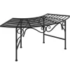 Clearance FinePRICE Puunreunuspenkki 113 cm musta teräs (18826)
