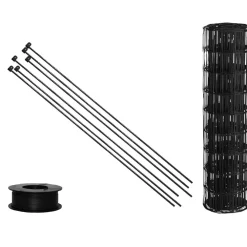Online Hortus Puutarha-aitapaketti 90cm 10x10-75m sis, tolpat musta