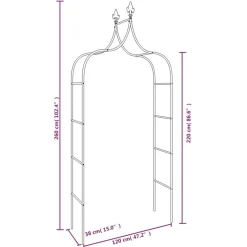 Sale FinePRICE Puutarhakaaret 2 kpl 120x38x260 cm teräs musta