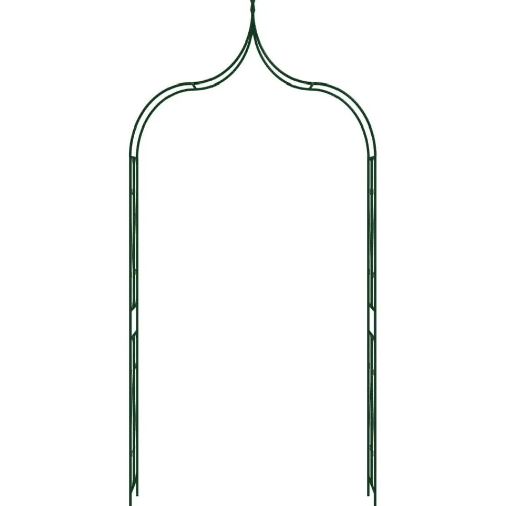 Outlet FinePRICE Puutarhakaari musta 120x38x258 cm rauta