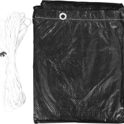 New FinePRICE Puutarhakalusteiden suoja L-muoto 12 purjerengasta 250x250x90cm