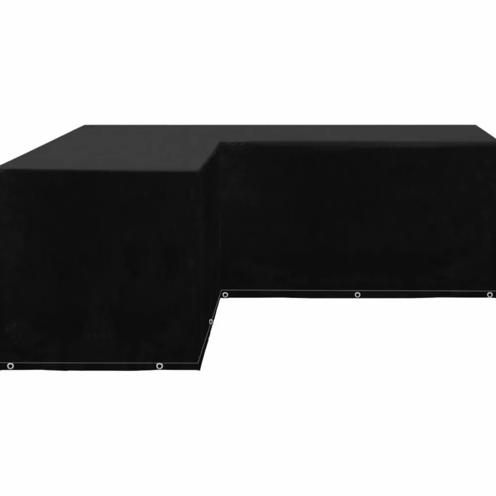 New FinePRICE Puutarhakalusteiden suoja L-muoto 12 purjerengasta 250x250x90cm