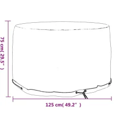 Clearance FinePRICE Puutarhakalusteiden suoja 6 purjerengasta Ø125x75 cm pyöreä