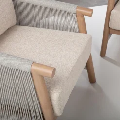 Home4you Puutarhakalustesetti DIANA sohva, 2 nojatuolia ja 2 pöytää, beige