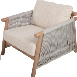 Home4you Puutarhakalustesetti DIANA sohva, 2 nojatuolia ja 2 pöytää, beige