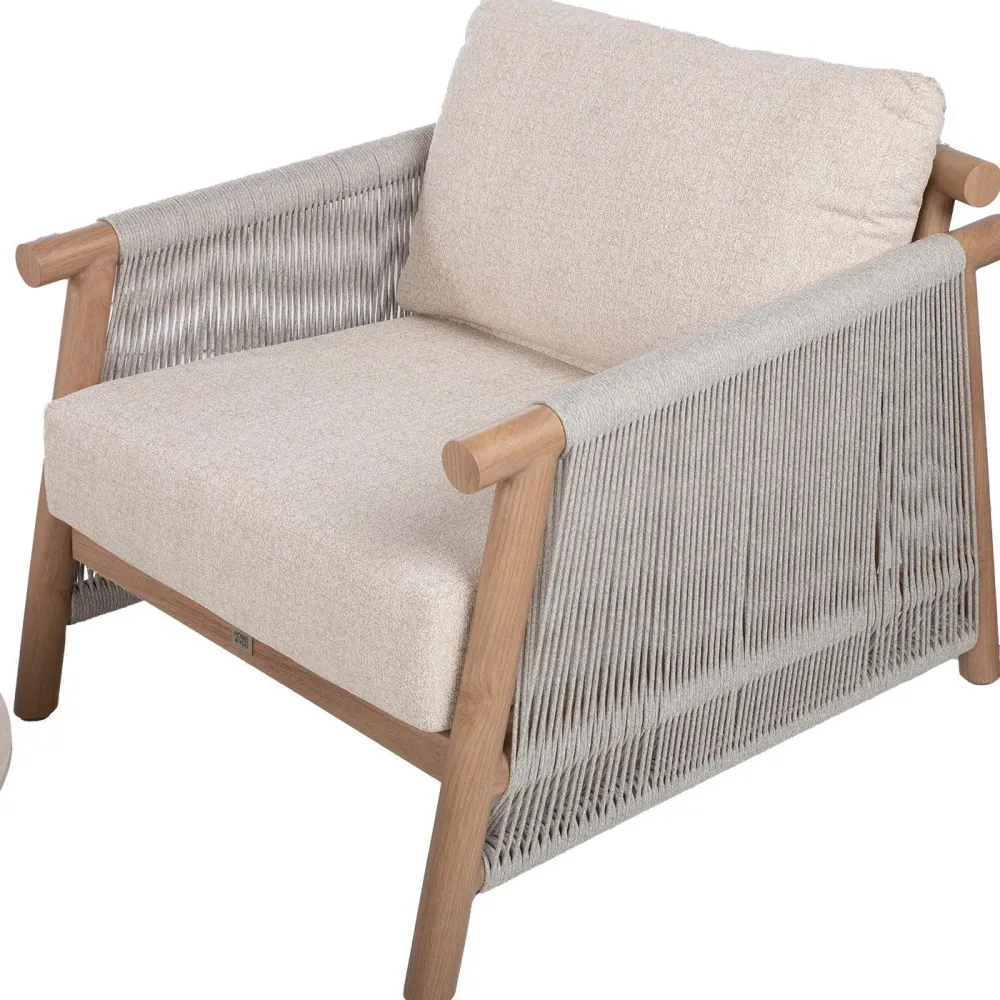 Home4you Puutarhakalustesetti DIANA sohva, 2 nojatuolia ja 2 pöytää, beige