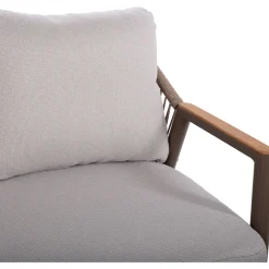 Online Home4you Puutarhakalustesetti DELIA pöytä, sohva ja 2 tuolia, beige