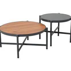 Sale Home4you Puutarhakalustesetti TUXEDO kulmasohva ja 2 pöytää, vihreä