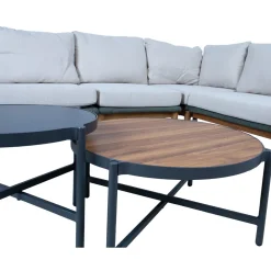 Sale Home4you Puutarhakalustesetti TUXEDO kulmasohva ja 2 pöytää, vihreä
