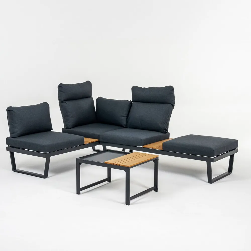 Clearance Home4you Puutarhakalustesetti MOERS monikäyttöinen, harmaa