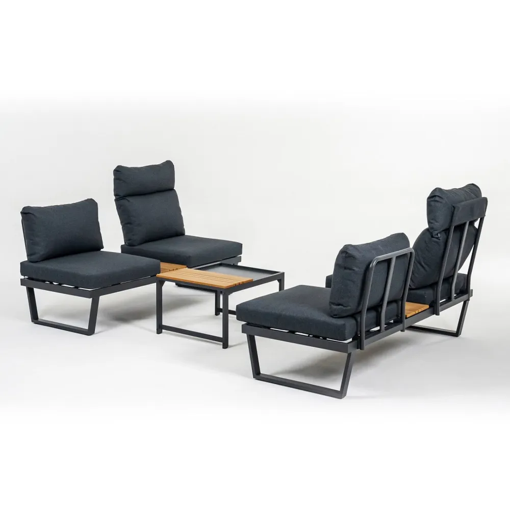 Clearance Home4you Puutarhakalustesetti MOERS monikäyttöinen, harmaa