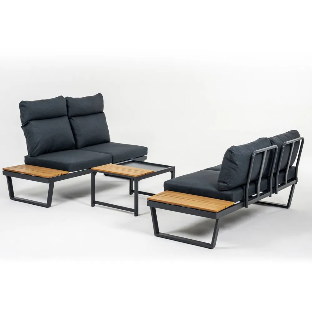 Clearance Home4you Puutarhakalustesetti MOERS monikäyttöinen, harmaa