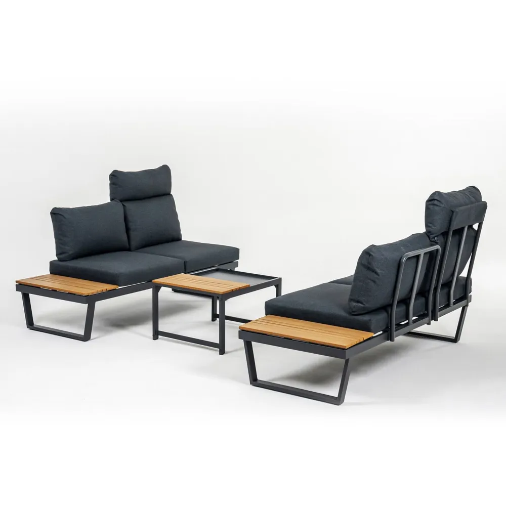 Clearance Home4you Puutarhakalustesetti MOERS monikäyttöinen, harmaa