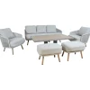 Outlet Home4you Puutarhakalustesetti MALISE 6-osainen, beige