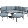 Hot Home4you Puutarhakalustesetti RIO 4-osainen, harmahtava, beige