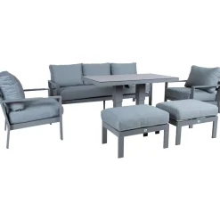 Online Home4you Puutarhakalustesetti RIO 6-osainen, harmahtava, beige