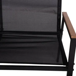 Best Home4you Puutarhakalustesetti CANAAN pöytä, penkki ja 2 tuolia, musta