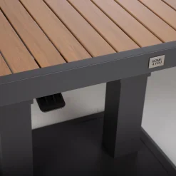 Sale Home4you Puutarhakalustesetti RIO kulmasohva ja pöytä, tummanharmaa