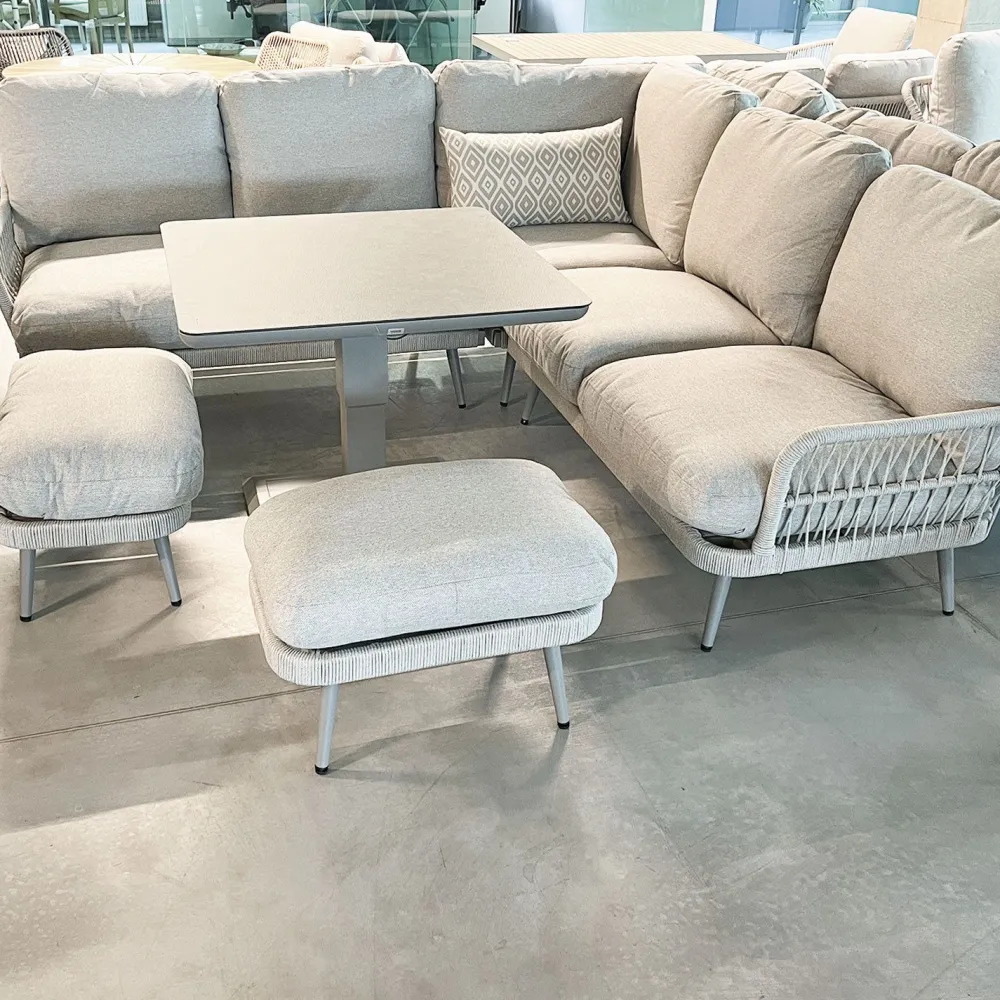Best Home4you Puutarhakalustesetti MARENDA 4-osainen, harmaa/beige